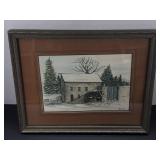 Framed Artist Signed Country Themed Artwork