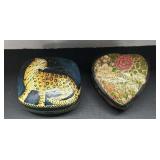 (2) Vintage Wooden Boxes w/Lids