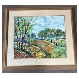 FRAMED SIGNED POLAK ACRYLIC ART