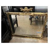 Vintage Fancy Gold Framed Beveled Mirror