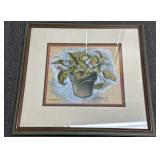 Framed Artist Signed Botanical Artwork