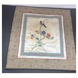 Hand Embroidered Silk Artwork (Bird etc)