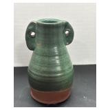 Signed Redware Pottery Vase