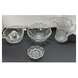 Lot of Collectible Clear Vintage Glassware