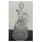 Lead Crystal Hand Blown Cruet With Stopper