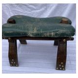 Vintage Camel Seat w/Leather Cushion