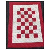Small Vintage Red/White Quilt