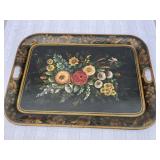 Lrg Vintage Toleware Floral Tray