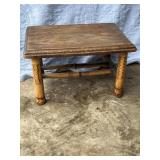 Small Vintage Bamboo Stand w/Oak Top