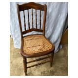 Antique Cane Bottom Spindle Back Chair