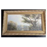 FANCY FRAMED SIGNED OIL ON CANVAS