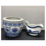 Lot of Vintage Blue/White Porcelain