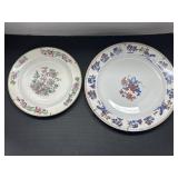 Vintage Colorful Floral Plates (with hanger, etcï¿½)