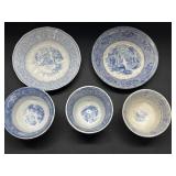 Lot of Vintage Blue/White Porcelain China
