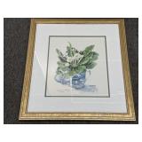 Artist Signed Framed Floral Art