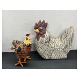 (2) Decorative Farm Themed Animal Figures