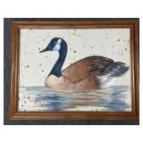 Framed Artwork Depicting a Duck/Goose