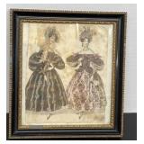 Framed Vintage Fashion Artwork 1833