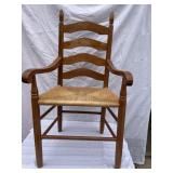 Large Ladderback Arm Chair w/Rush Bottom Seat