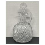 Fancy Hand Blown Lead Crystal Cruet
