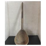 Vintage Large Carved Wooden Ladle