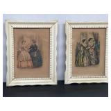Fancy Framed Pair Of Fashion Prints