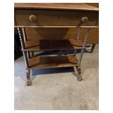 Antique Spool Table w/Drawer