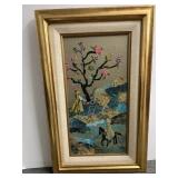 Framed &Matted Textured Asian Paper Art