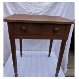 Nice Antq Walnut Work Table w/Drawer