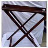 Lift-Off Butler Tray Serving Stand w/Fold-up Base