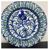 Hand Painted Clay Plate With Hanger