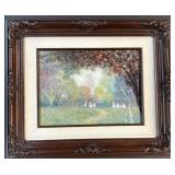 Framed Artist Signed Impressionistic Painting