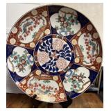 Large Signed Hand Painted Gold Imari Platter