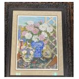 Asian Artwork- wood frame