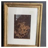 Framed Western Art of Cowboy Riding a Horse