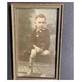 Framed Vintage Photograph of a Young Boy