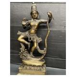 Bronze Hindu Statue with Snake "Krishna"