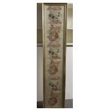 Beautifully Framed  Asian Cloth Artwork