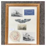 Framed Vintage Military Memorabilia