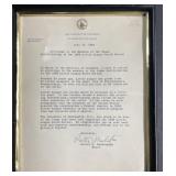 Framed Washington, D.C. Political Letter
