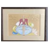 Framed Vintage Cartoon Art