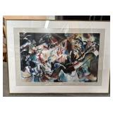 Large Professionally Framed Contemporary Art