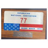 Vintage Political Plaque