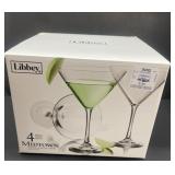 Box with (4) Martini Cocktail Glasses
