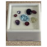 Collection of (8) Gems in Cubed Collectorï¿½s Case