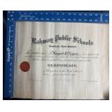 Vintage certificate 1923