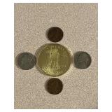 Lot of (5) United States Coins