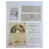 (5) Pieces of Ephemera