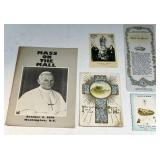 (5) Pieces of Ephemera Including Pope John Paul II