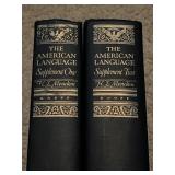 (2) Volumes The American Language by H. L. Mencken